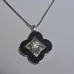 925 Silver 1 Ct Moissanite & Created MOP Necklaces